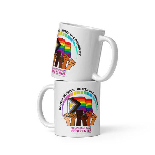 Rooted in Pride. United in Community. Mug
